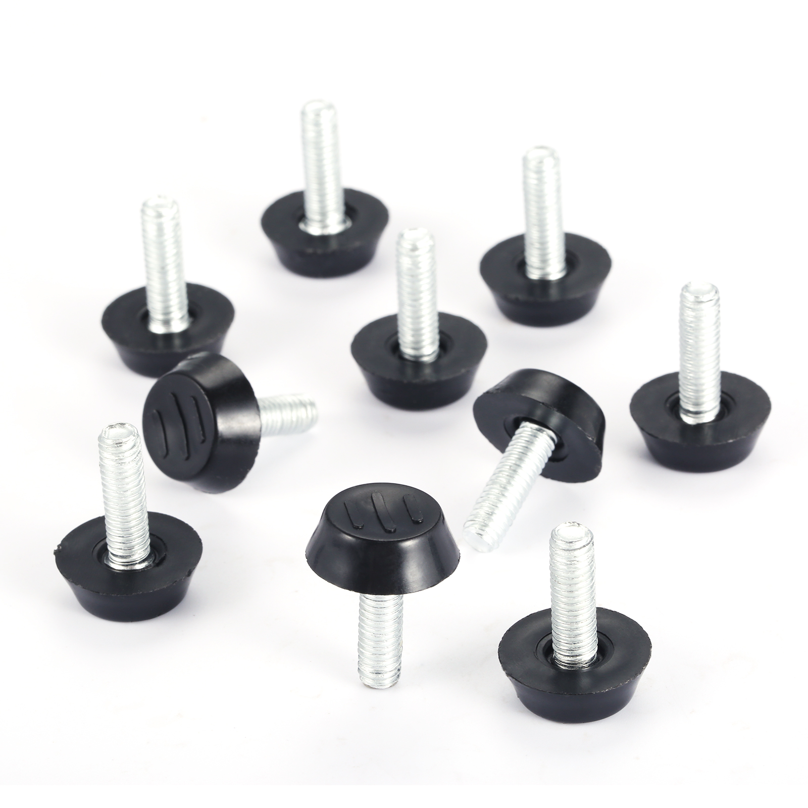 10 unids/lote muebles mesa silla sofá gabinete patas niveladoras ajustables Base niveladora deslizante tornillo-en M6 M8 perno en la almohadilla