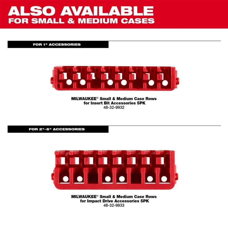 Milwaukee Original Small/Medium/Large ToolBox Case Rows Driver Accessories Multifunctional Storage Tool Accessories