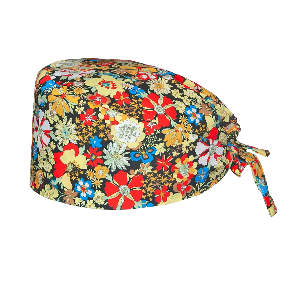 Gorros de algodón, accesorios de enfermería, gorros quirurgico, gorro de trabajo de laboratorio de belleza, gorro exfoliante