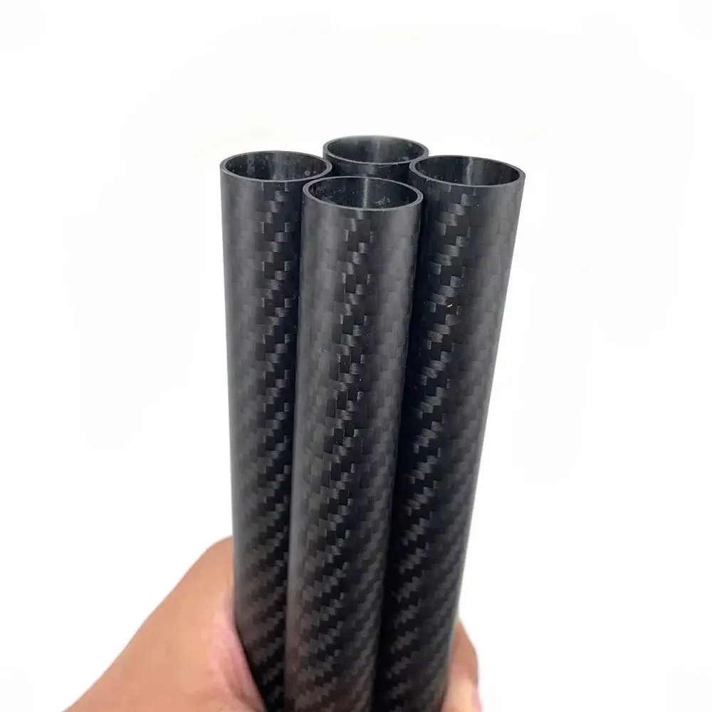 2Pcs 3K Pure Carbon Fiber Tube Twill Matte Surface Pipe Length 50 CM Diameter 5mm to 30mm for RC Model Parts DIY
