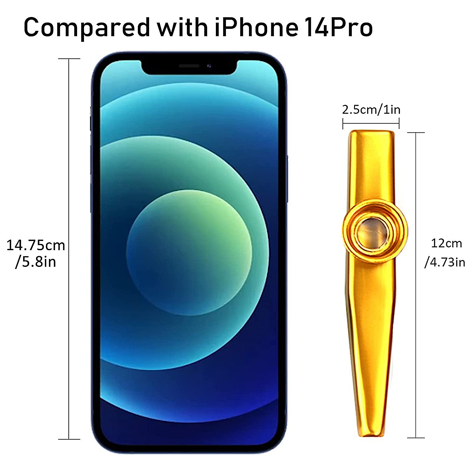 โลหะ Kazoo เครื่องดนตรีขลุ่ยไดอะแฟรมปาก Kazoos เครื่องดนตรี Good Companion สําหรับกีตาร์