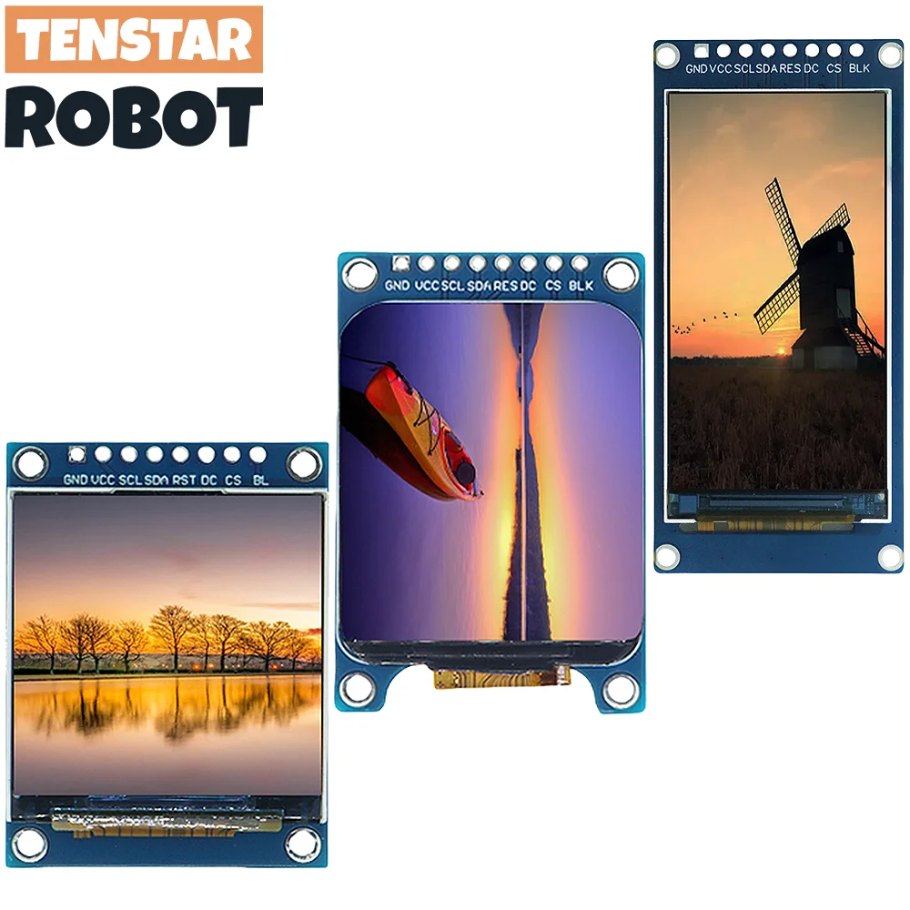 Módulo de pantalla 1,54 1,69 1,9 pulgadas todas las colores vista completa HD IPS pantalla TFT interfaz SPI controlador ST7789 para Arduino
