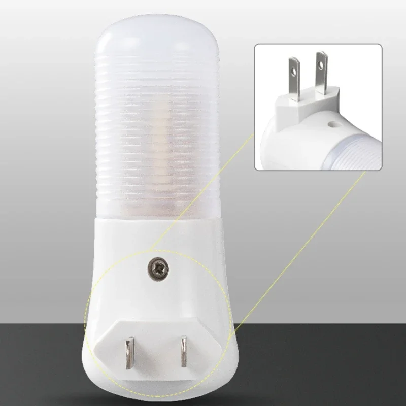 Luces nocturnas con enchufe, luz LED nocturna, interruptor de botón, lámpara de noche para dormitorio, habitación de bebé, pasillo, decoración del hogar, lámpara de enchufe de pared