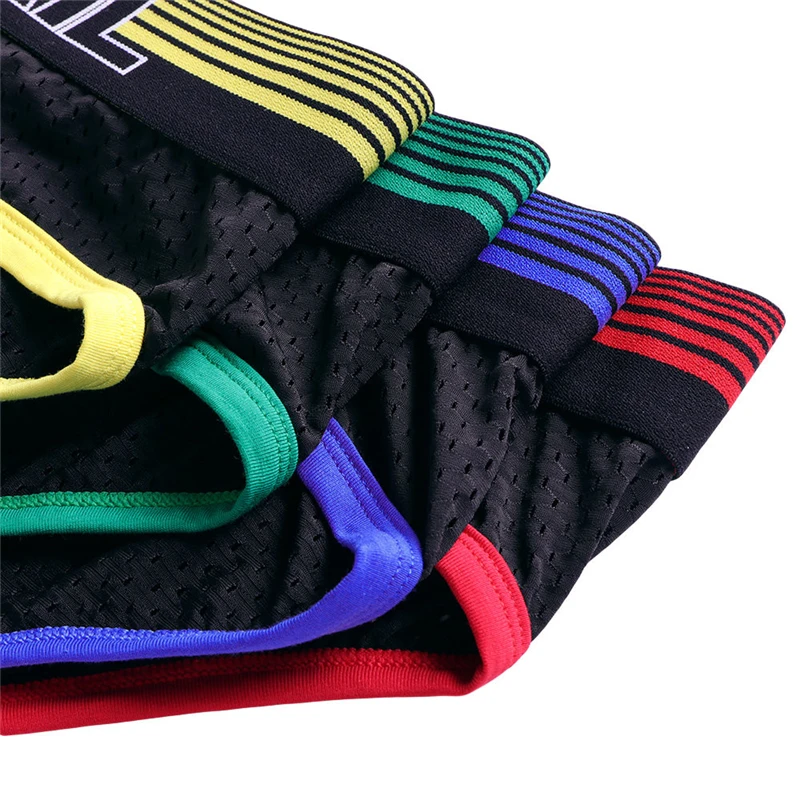 JOCKMAIL-ropa interior clásica para hombre, bóxer de malla transpirable, Sexy, transparente, Gay