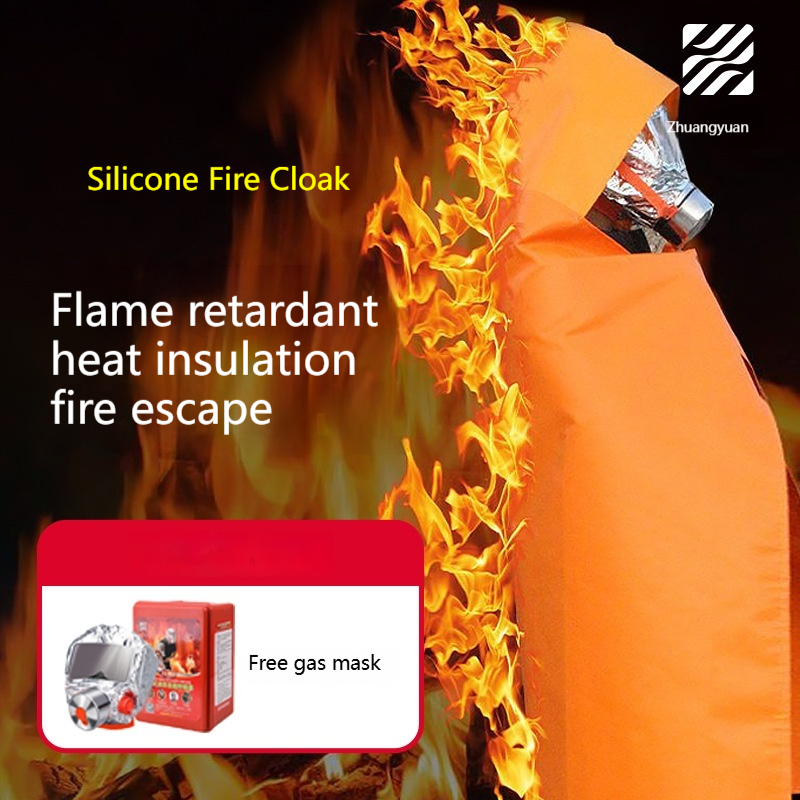 Flame Retardant Cloak Emergency Survival Fire Blanket Double-layer Fireproof Cloak Full Body Protection Heat Insulation Home