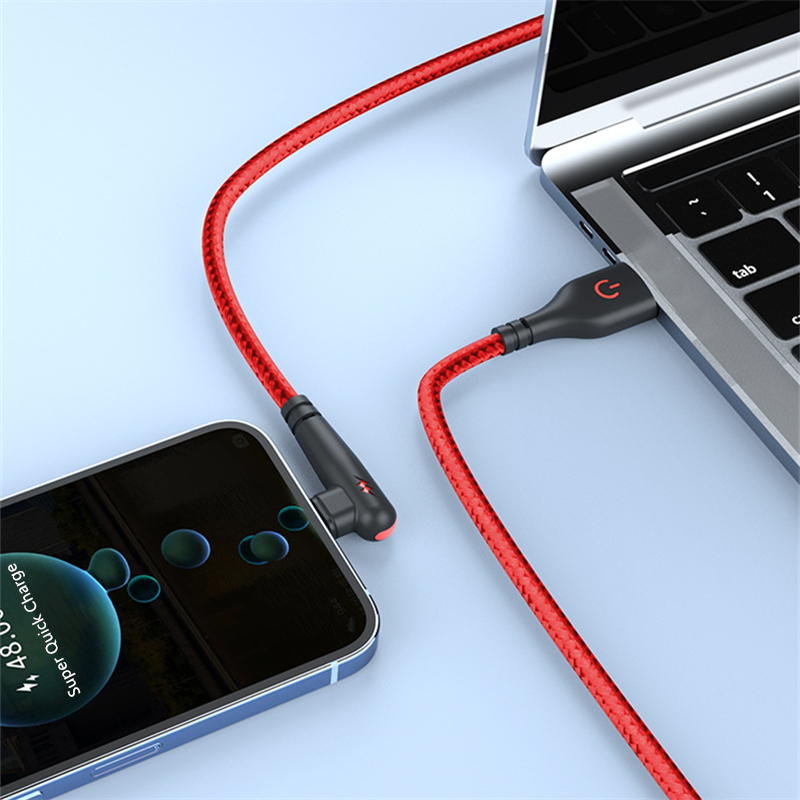 Cable de carga rápida USB tipo C de codo de 90 grados para Huawei Mate 60 50 40 P60 P50 Honor Xiaomi Redmi POCO 120W Cable de cargador rápido