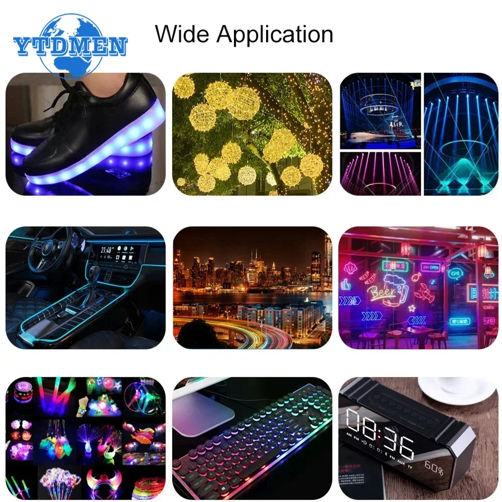 100 ชิ้น/ล็อตสแควร์ 2*5*7 มม.LED ไดโอด 2X5X7 มม.5 สีสีแดงสีเหลืองสีเขียวสีฟ้าสีขาว LED Light-emitting Diode Kit สําหรับ DIY อิเล็กทรอนิกส์