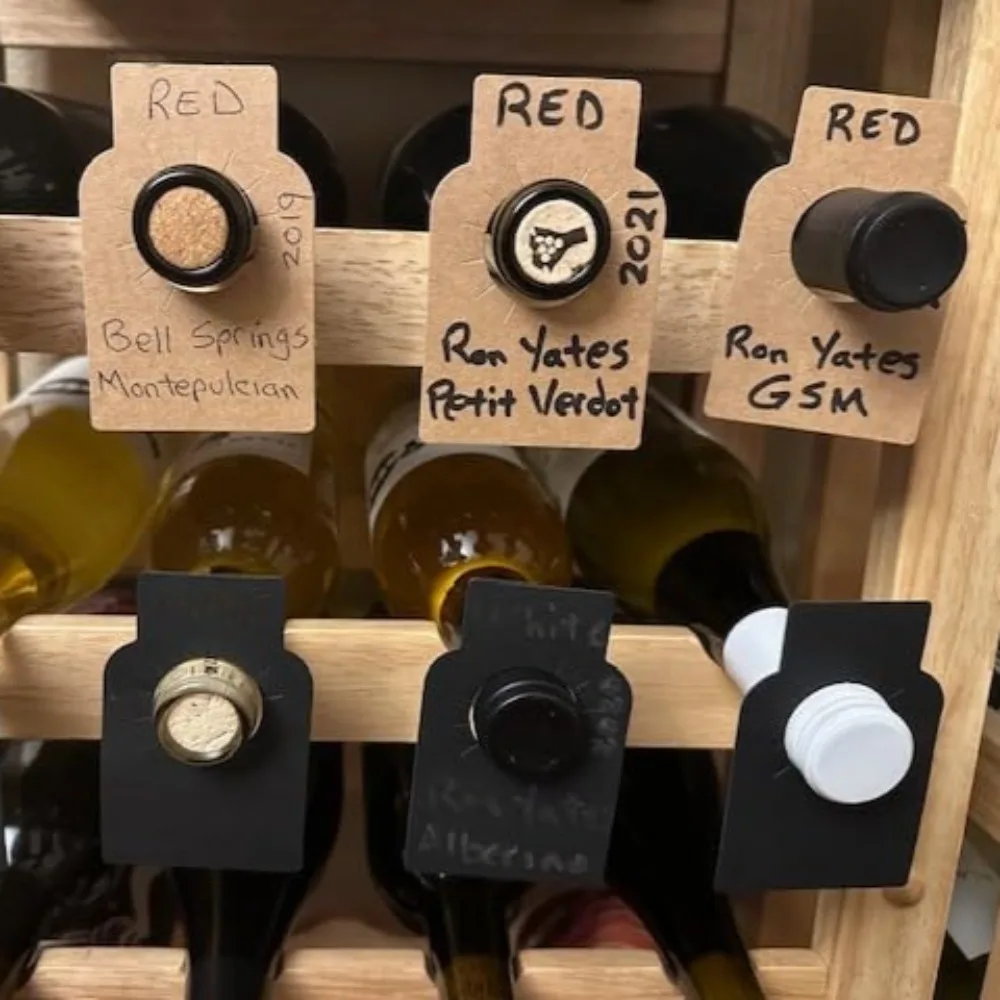 100pcs Wine Bottle Tags for Cellar Collection Champagne Hanging Labels for Name Year Tasting Notes,Collection Tracking Accessory