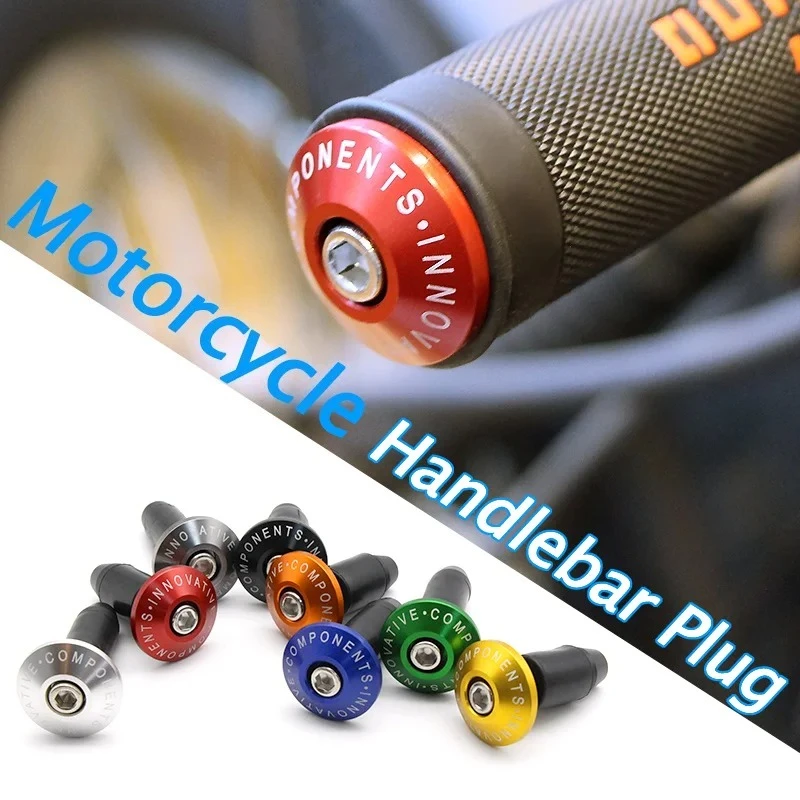 Motocicleta lidar com barra de peso final guiador apertos tampa universal modificação da motocicleta lidar com proteção plug acessórios metal