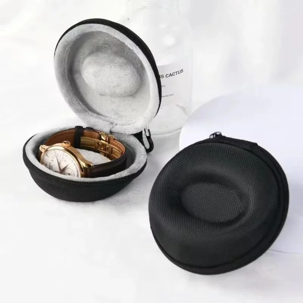 Custodia da viaggio portatile in EVA per orologio singolo, scatola portaoggetti per orologio, supporto per orologio impermeabile per smartwatch, contenitore con cerniera