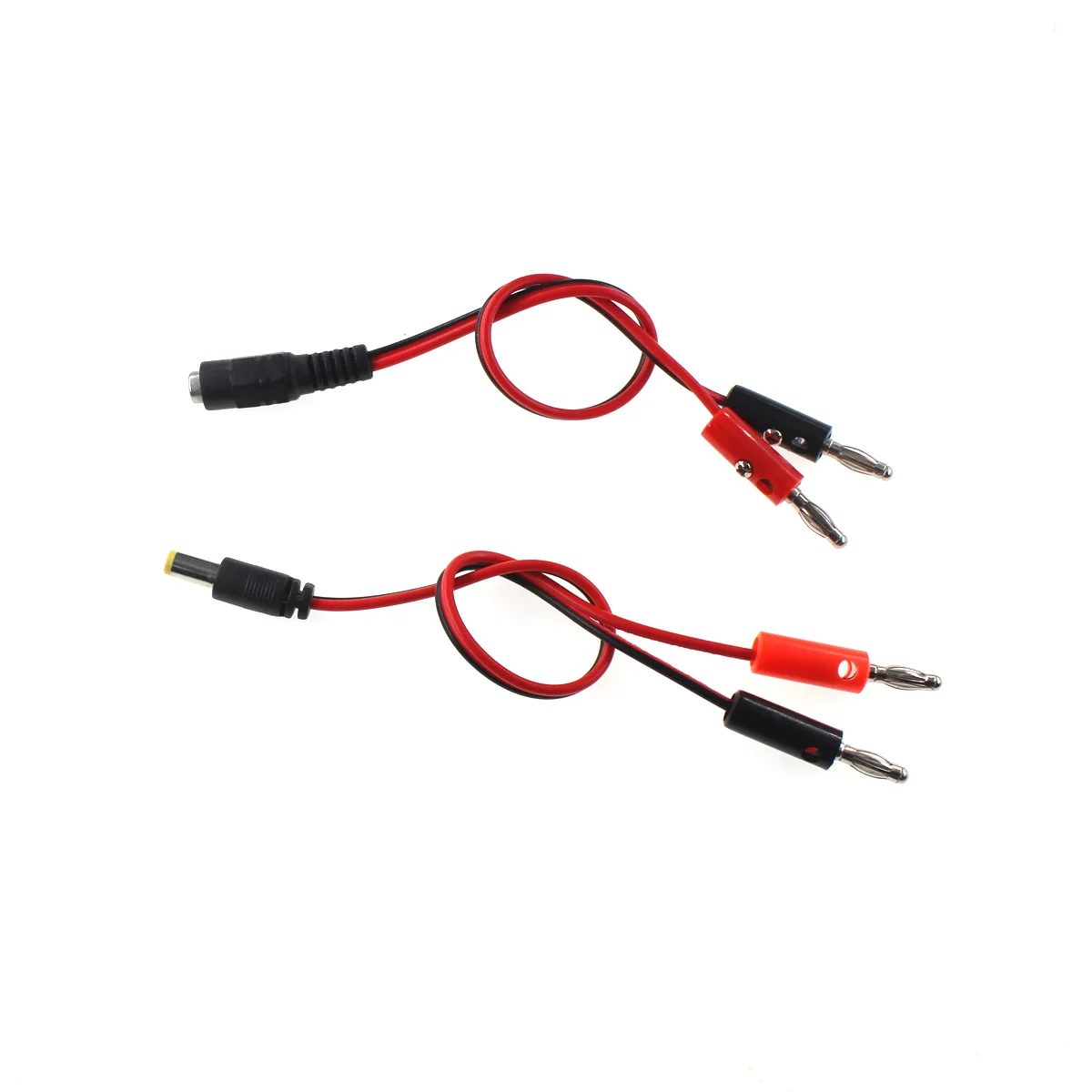 Cable de enchufe CC a conector banana, cable de prueba de alimentación de 4mm, DC5.5-2.1, enchufe de linterna de giro, CC macho, CC hembra