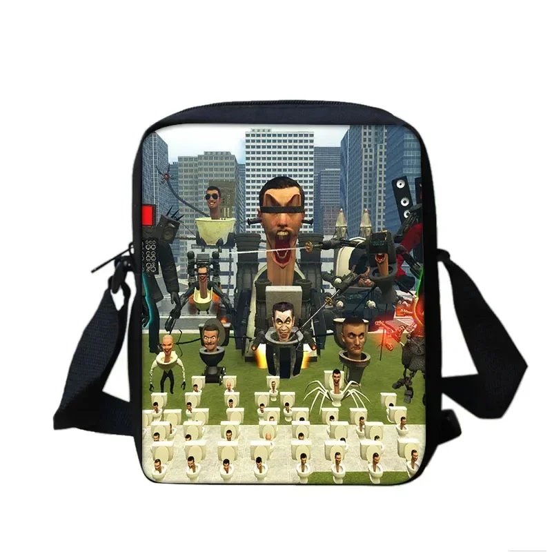 HOT Toilet Man borsa a tracolla da uomo Skibidi Toilet Game borsa a tracolla per studenti delle scuole primarie e secondarie periferiche