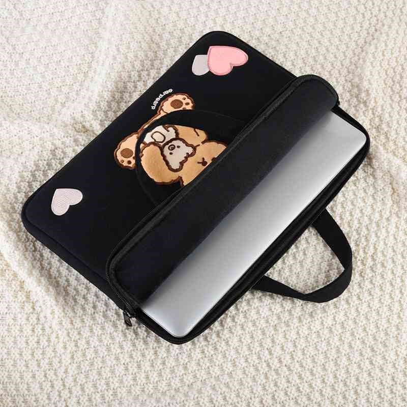 Adorable Korean Japanese Sle Computer Bag Handbag Storage Inner Bag Cute Cartoon Polyester Material Notebook Bag