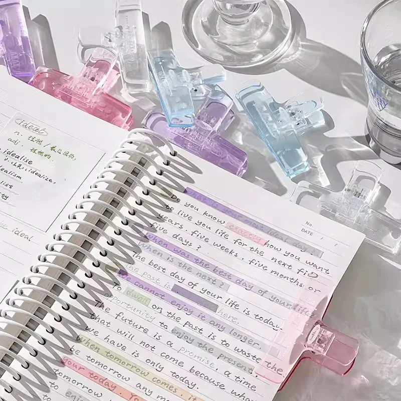 Clip grande trasparente color caramello per file per studenti, conti a mano, clip per raccoglitori di fatture, graffette per documenti e materiale scolastico