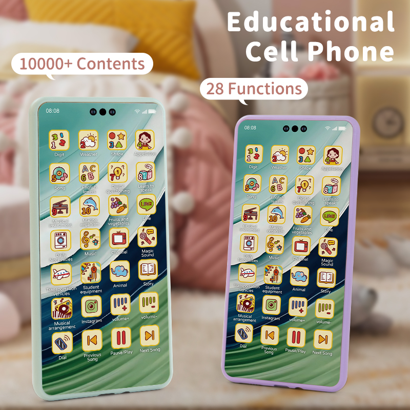 Crianças diversão aprendizagem jogar telefone simulação do bebê telefone musical cedo brinquedos educativos inglês aprendizagem celular modelo brinquedo presentes
