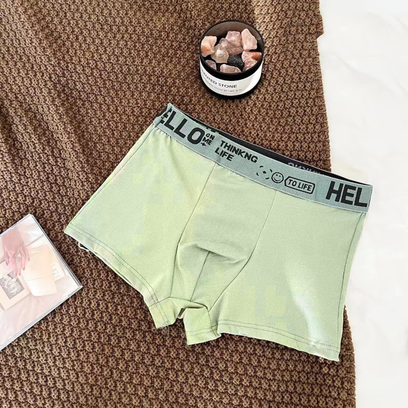 มวยกางเกงขาสั้นบุคลิกภาพนักมวยกีฬานุ่มเซ็กซี่Breathable Menกางเกงผู้ชายกางเกงขนาดใหญ่กางเกงUnderwearsชุดชั้นใน