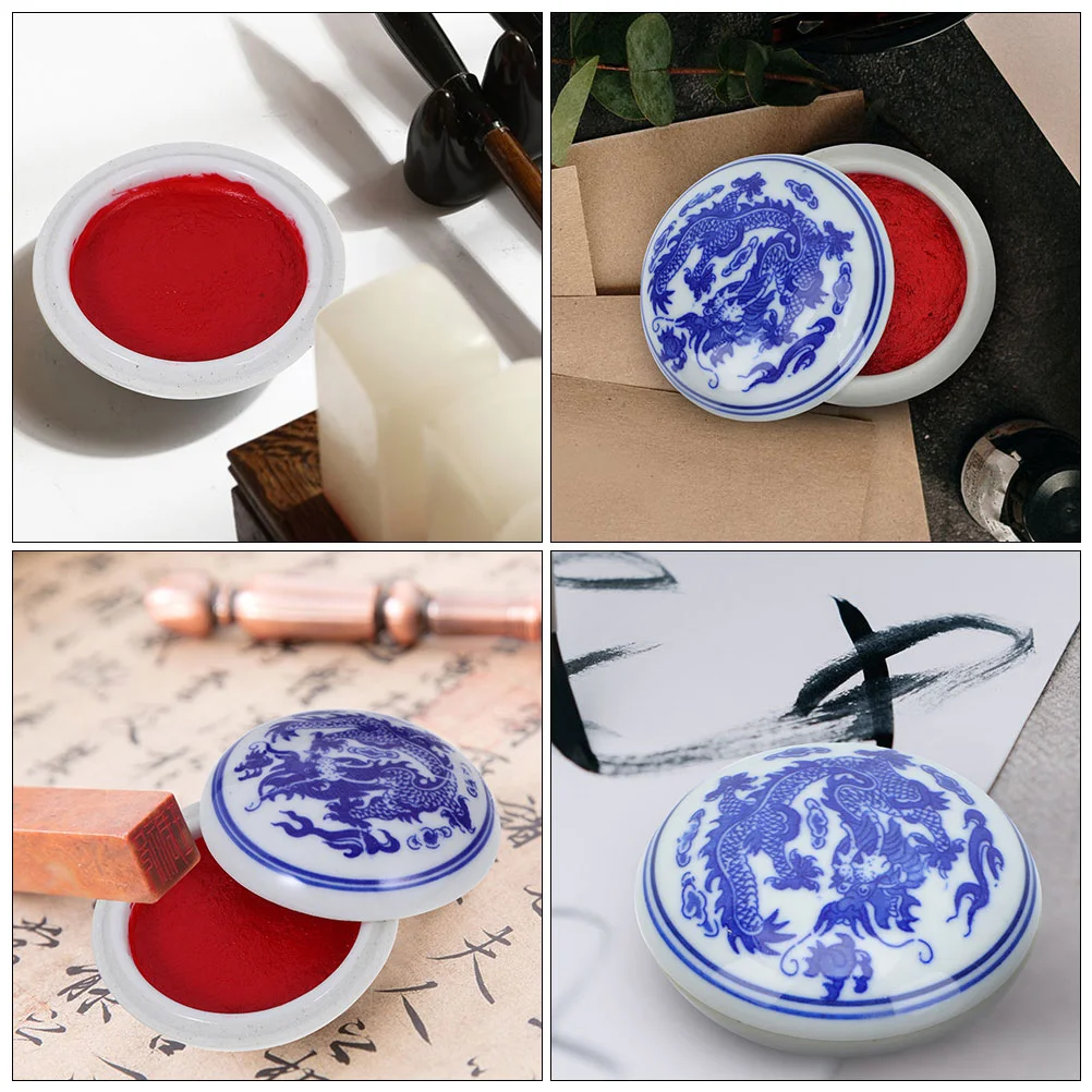 Calligraphy Ink Red Seal Pads Portable Painting Paste Chinese Style Artwork Inkpad Drawing