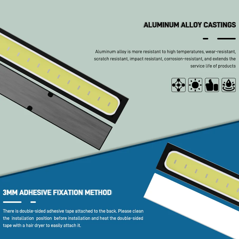 10 ชิ้น 17 เซนติเมตรรถวิ่งกลางวันไฟ Super Bright Led COB หมอกโคมไฟ 12 โวลต์กันน้ํา Auto ภายใน DRL โคมไฟทํางานแถบไฟบาร์