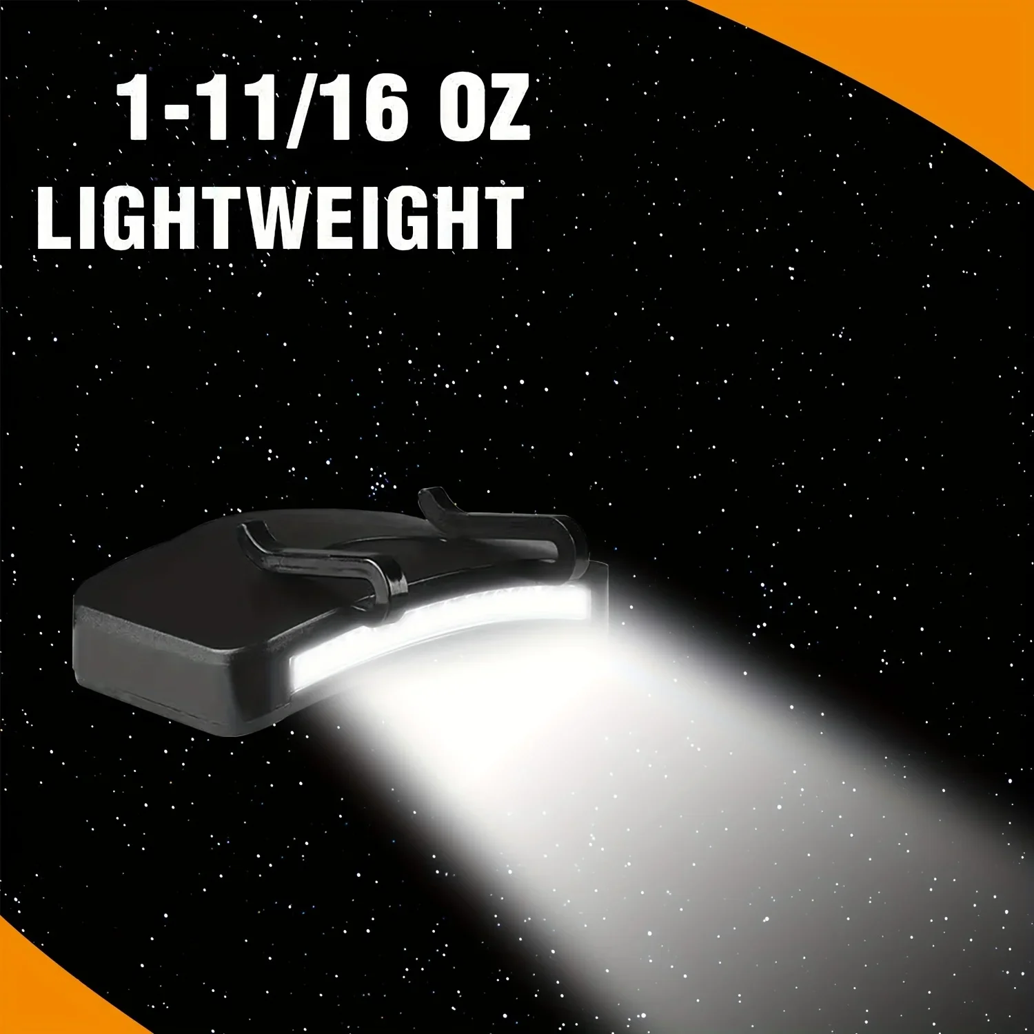 Linterna frontal LED superbrillante con Clip para sombrero, antorcha para pesca al aire libre, Camping y caza