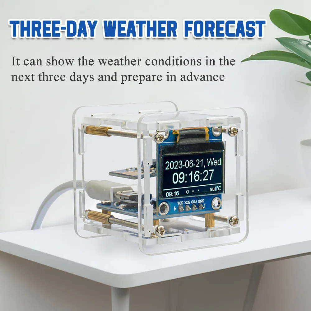 Kit de reloj Digital DIY ESP8266 MINI reloj meteorológico WIFI práctica de soldadura estación meteorológica multifuncional electrónica