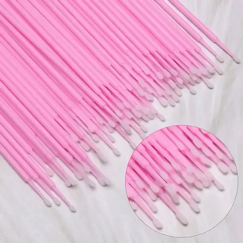 100 Uds. Cepillo de rímel en miniatura desechable para limpieza de maquillaje y cuidado Personal Compatible cepillo rosa para maquillaje y limpieza