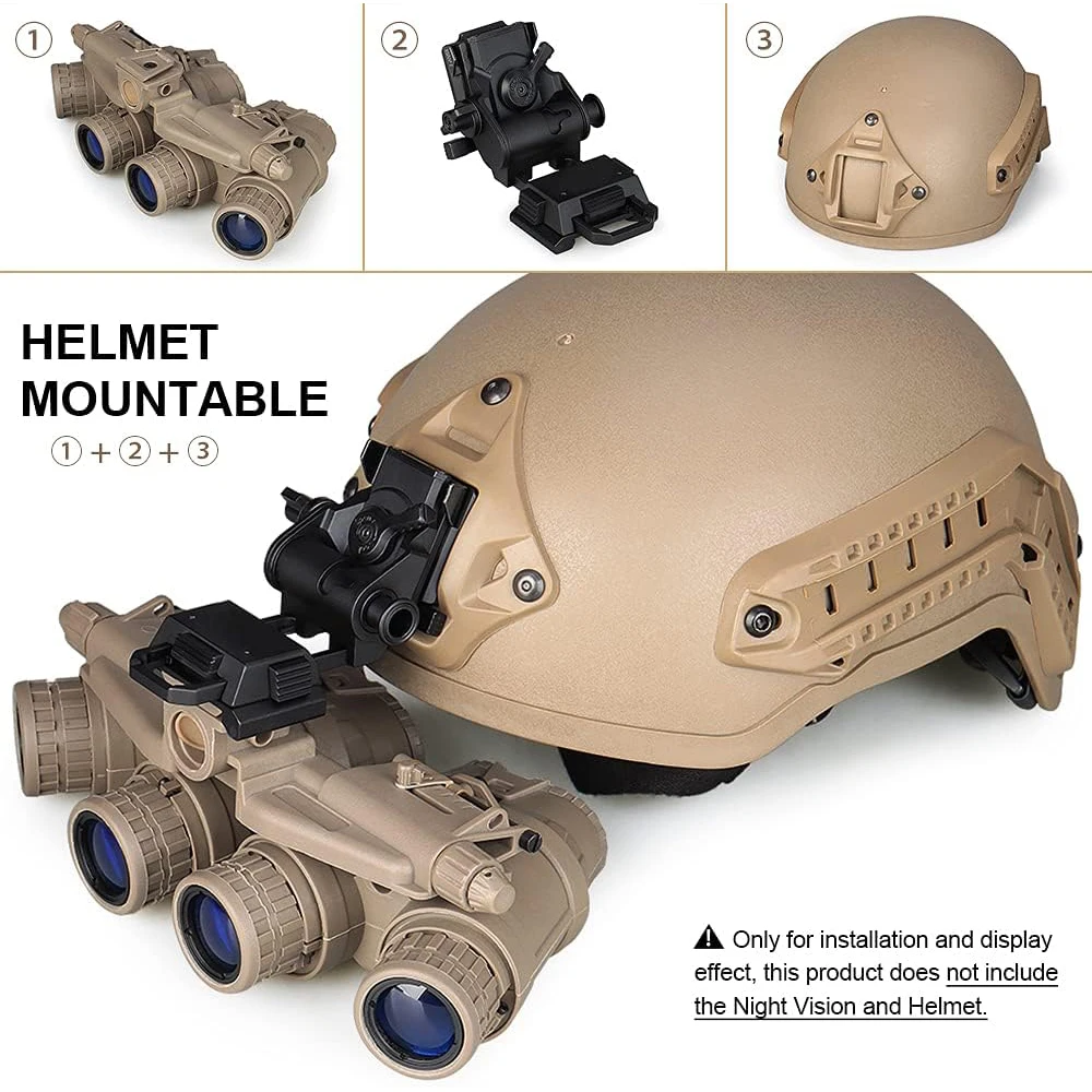 BOOIU Taktische Helm Nachtsicht Halterung für L4G24 PVS15/18 Metall Brille Halterung NVG Helm Halterung Helm Kampf Zubehör