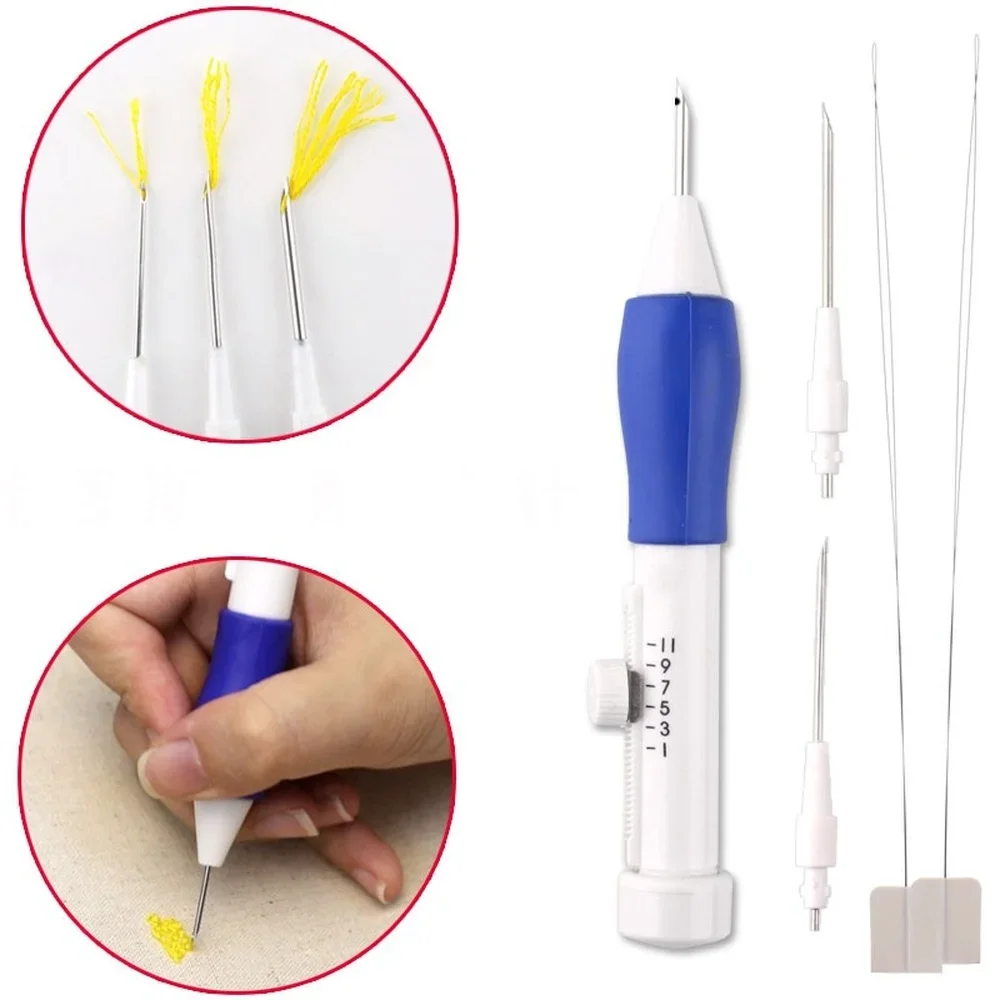 50 สีเย็บปักถักร้อย 3 เข็ม 2 Threaders Craft เครื่องมือ Punch เข็มชุดเย็บปักถักร้อยหัตถกรรมเครื่องมือสําหรับ DIY เย็บ