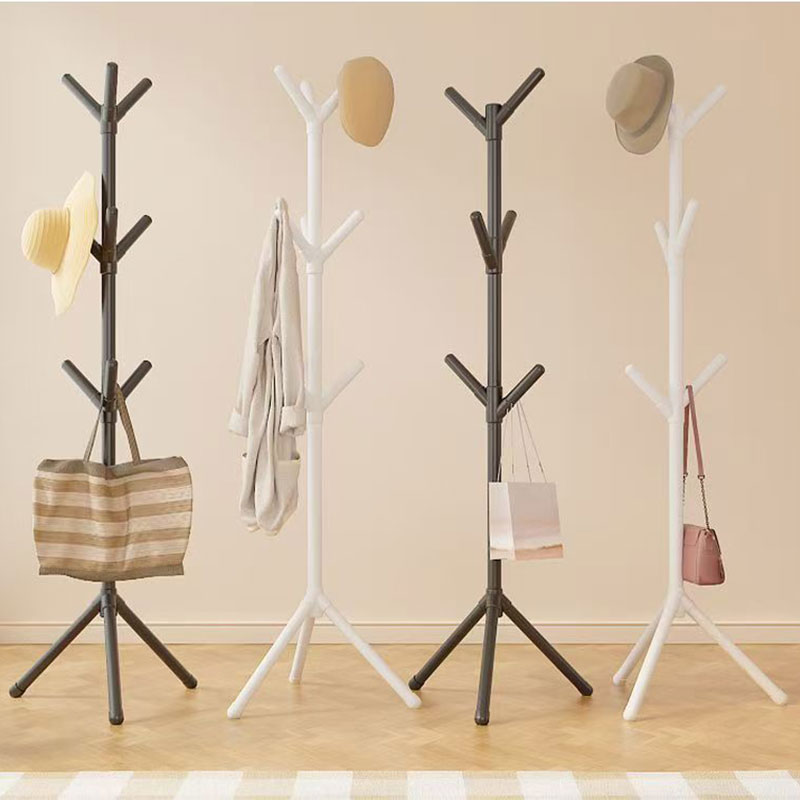 2025 New Standing Coat Rack Hook Household Clothes Hanger Floor Standing Bedroom Clothing Storage Rack Save Space Clothing Racks