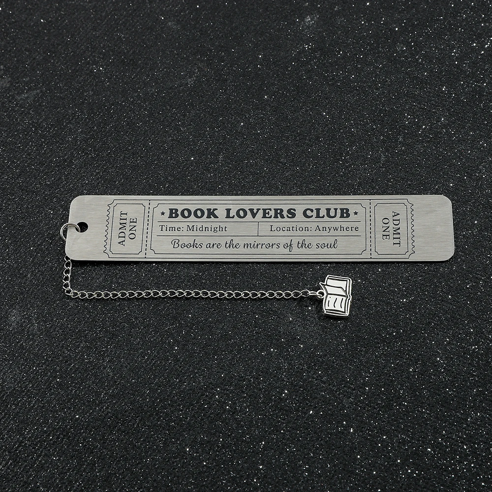 Marcapáginas personalizados, marcapáginas de Metal de acero inoxidable, regalos para hombres y mujeres para amantes de los libros, accesorios para libros de ratón de biblioteca, suministros escolares