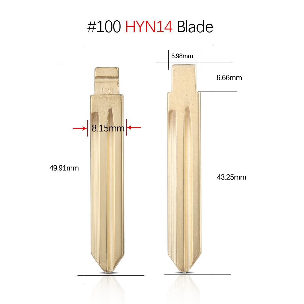 10個HY20 TOY40起亜リオspotage K2 K3 K5現代ベルナのためのI30 IX35 kdリモート車のキーブレード #08 15 28 29 33 34 36 50 97 100