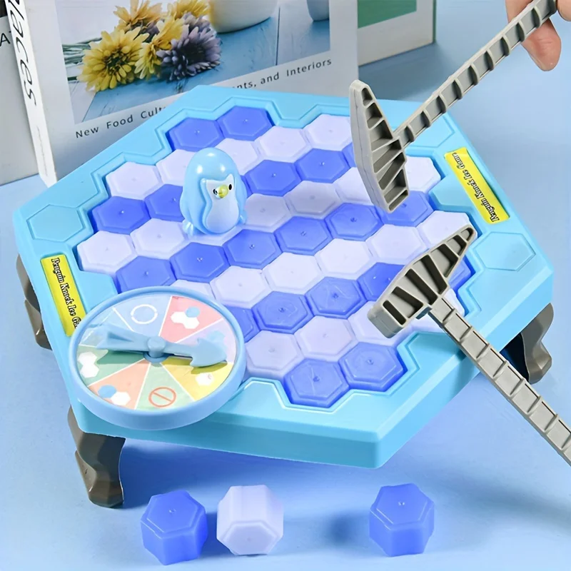 Salvar pinguim batendo brinquedo de gelo, disjuntor de gelo batendo e desmontar jogo de tabuleiro de parede novidade jogo brinquedo interativo