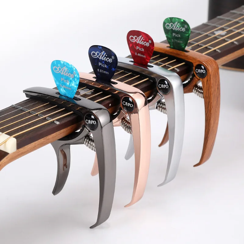 Excelente capó de guitarra de Metal, Clip de ajuste, capó de guitarra para guitarras eléctricas acústicas, bajo, ukelele con soporte para púas, 1 ud.
