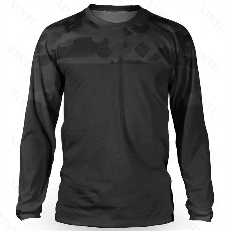 Camiseta de manga larga para hombre, jersey holgado para bicicleta de montaña, DH, motocross, downhill, BMX, enduro, mtb, ropa transpirable