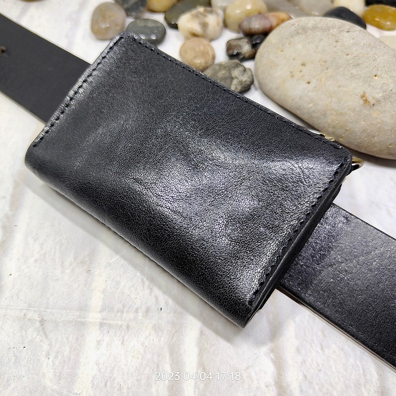 Mini riñonera multifuncional con cremallera, Bolso pequeño de cuero genuino para tarjetas, cartera para llaves de coche, L120902SD