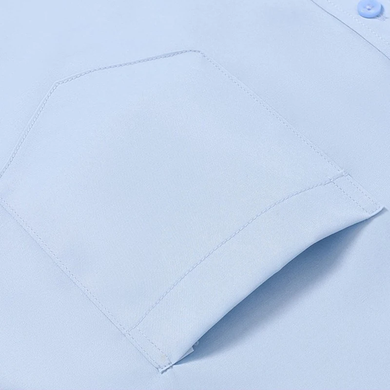 Camicie da uomo antirughe elastiche di alta qualità Maniche lunghe Slim Fit Camisa Business Camicetta formale Camicia bianca sociale da uomo S ~ 8XL