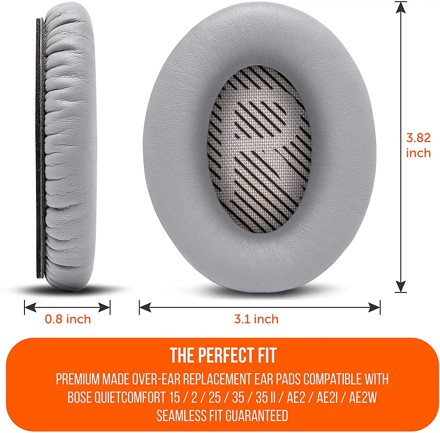 Cuscinetti auricolari di ricambio per BOSE QC35 QC45 per cuffie QuietComfort 35 45 e 35 II Cuscinetti auricolari in memory foam di alta qualità
