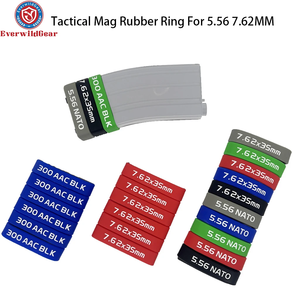 Taktyczny magazynek do znakowania Airsoft Rifle Elastic Mag Rubber Ring For 5.56 7.62MM Nato 300 ACC BLK Rifle Hunting Shooting