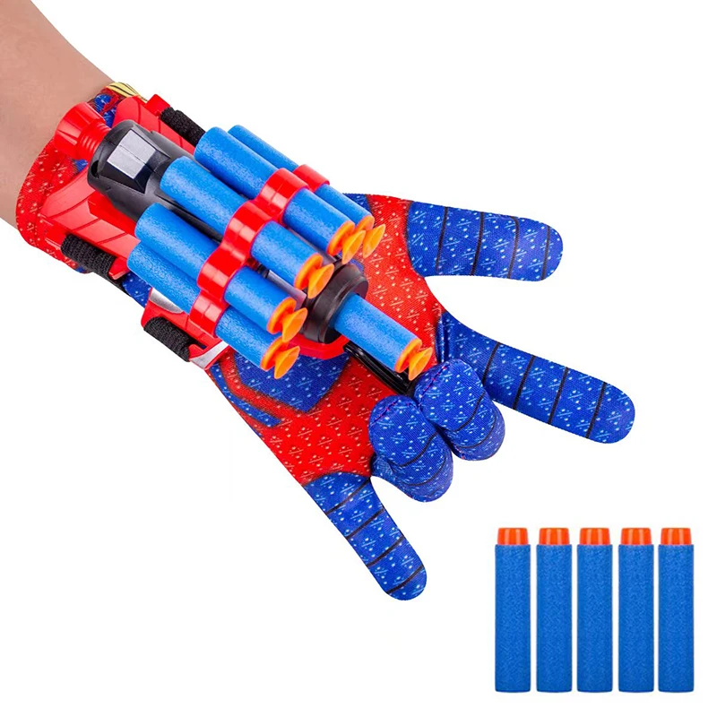 Lanzador de arañas para niños, guante de juguete, tiradores web, pulsera de Halloween, accesorio para niños, juego de figuras de Cosplay, juguetes de regalo de Navidad para niños