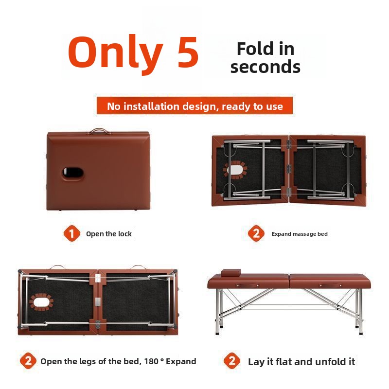 Folding Beauty Bed Observation Physiotherapy Bed Portable Massage Bed