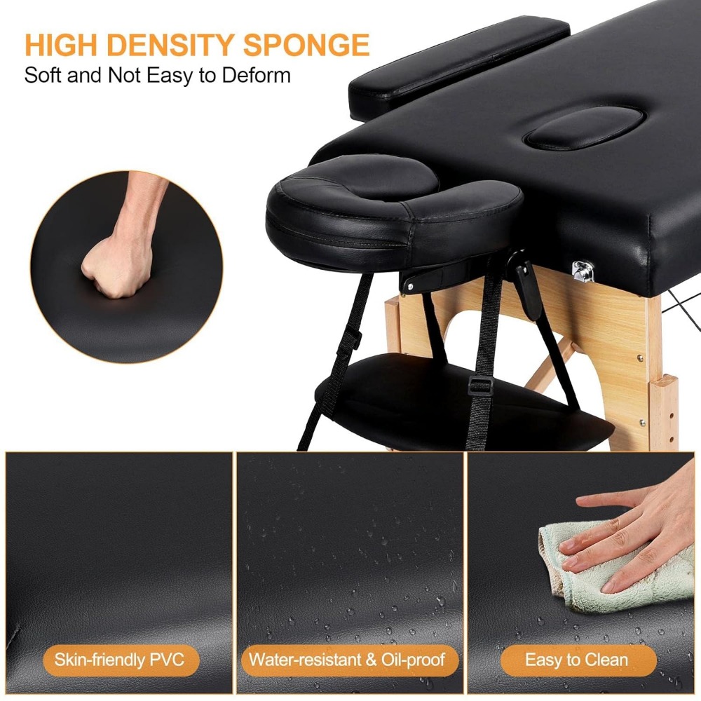 Portable Adjustable Massage Table for Lash Technicians, Spa, Beauty, and Physical Therapy Use
