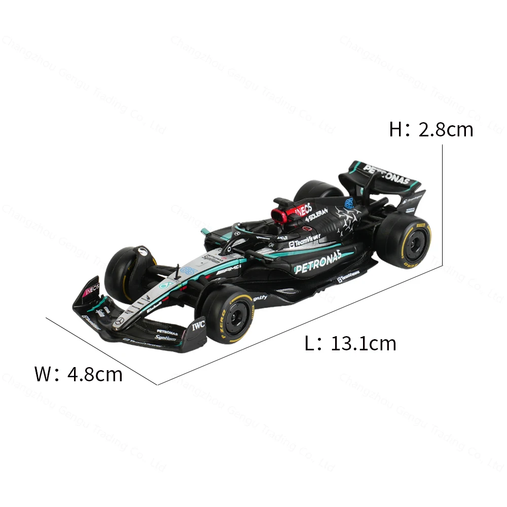 Bburago 1:43 Mercedes 2024 AMG W15 E Performance статическая имитация литья под давлением модель из сплава F1 гоночная формула автомобильные игрушки