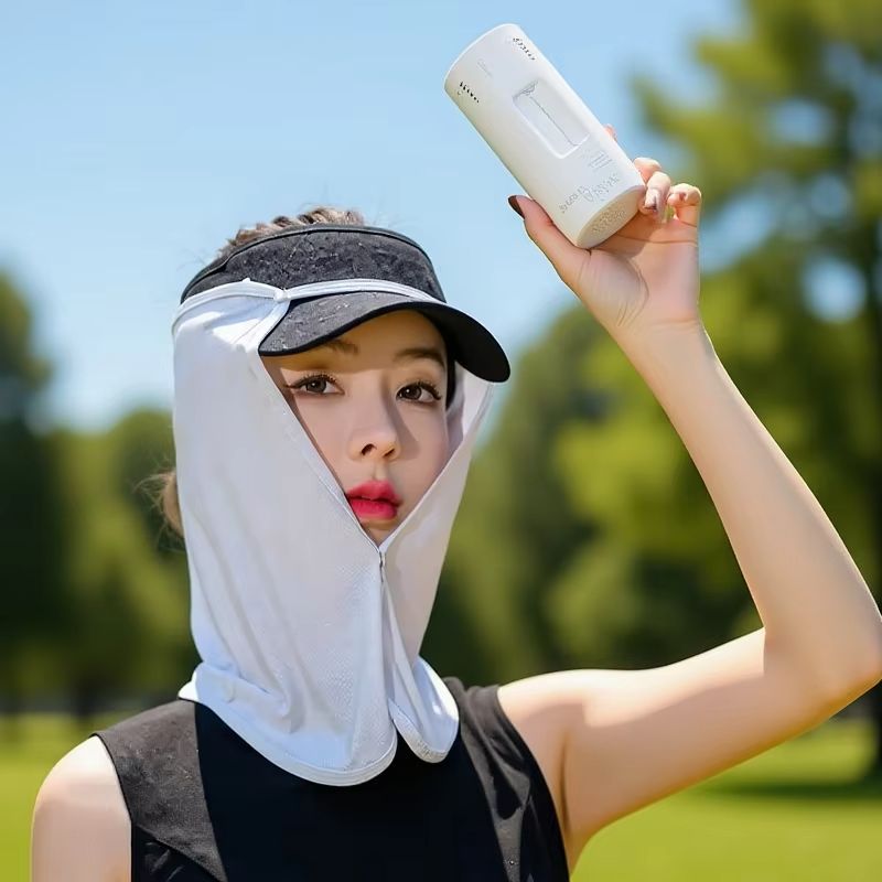 Voor mannen UV-bescherming Cap Masker Zijden sjaal Zonnebrandcrème Sluier Zonnebrandcrème Masker Anti-uv Gezichtsbedekking Gezichtssjaal Outdoor nekbescherming