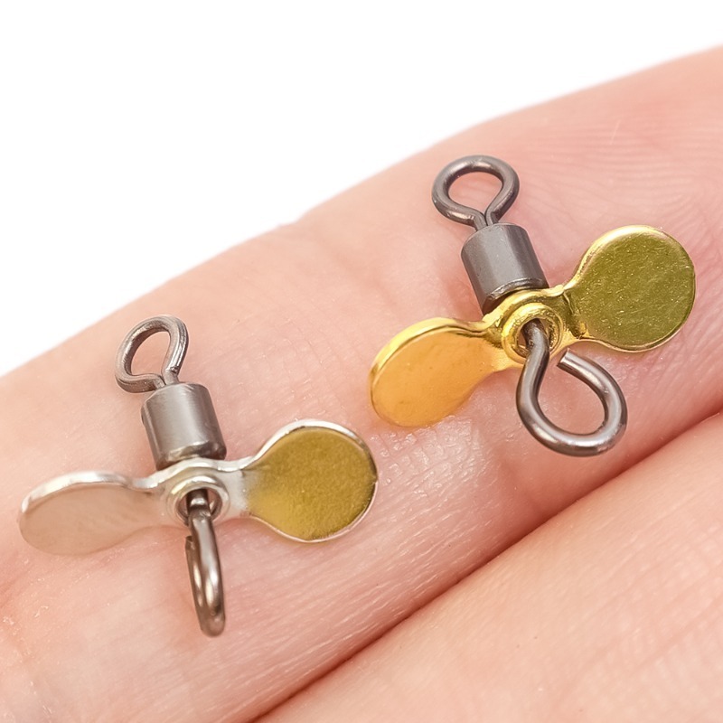 Hélice giratoria de fundición con enchufe, Spinnerbait Topwater, cuchillas de señuelo de pesca de acero inoxidable, Spinnerbait personalizado, 10/20 piezas