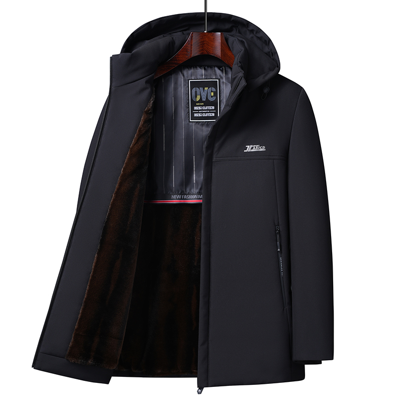 Новинка Зима 2024, модная трендовая Толстая Теплая стеганая куртка, мужское повседневное удобное Непринужденное водонепроницаемое пальто большого размера