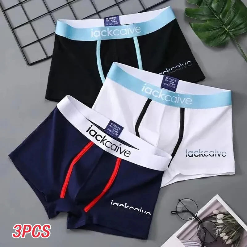 3 uds bragas masculinas ropa interior de algodón para hombres Boxers transpirables Boxer para hombre calzoncillos estampados pantalones cortos cómodos ropa interior para hombres M-3XL