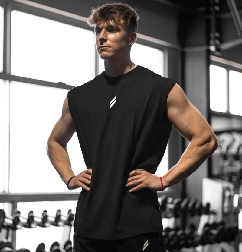 T-shirt senza maniche da uomo Camicia da bodybuilding fitness ad asciugatura rapida Moda maschile Gilet da basket Maglia traspirante Canotta da palestra estiva da uomo