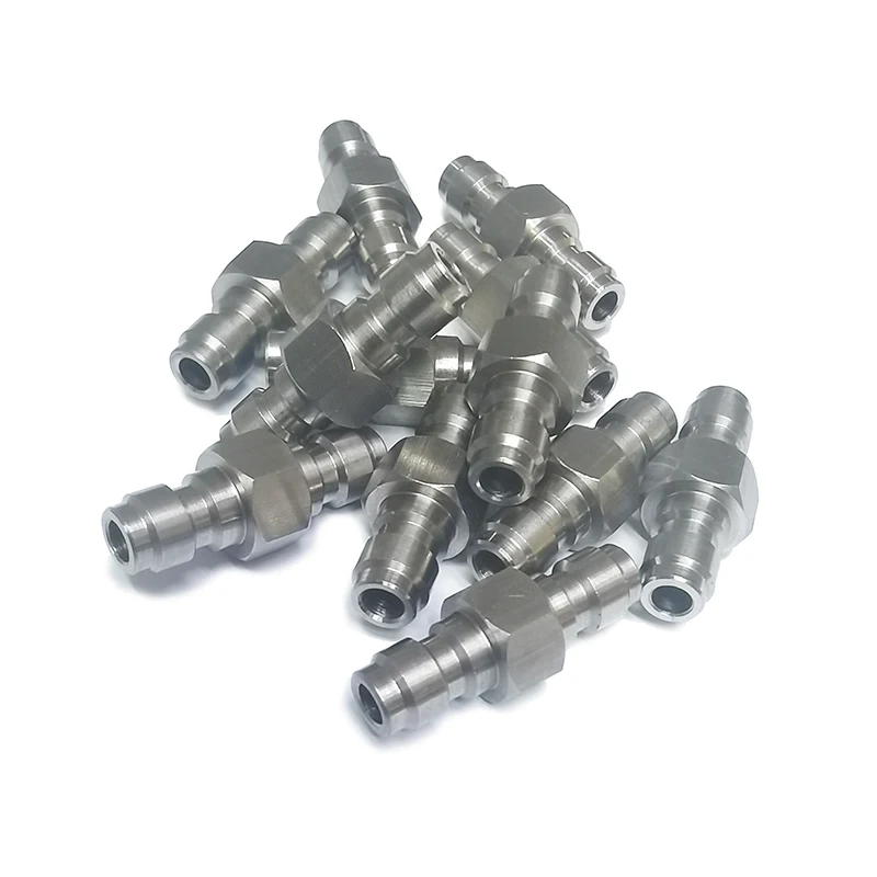 Adattatore maschio a sgancio rapido su entrambe le estremità da 8 mm, doppio maschio in acciaio inossidabile, capezzolo di riempimento HPA, accessori ad alta pressione