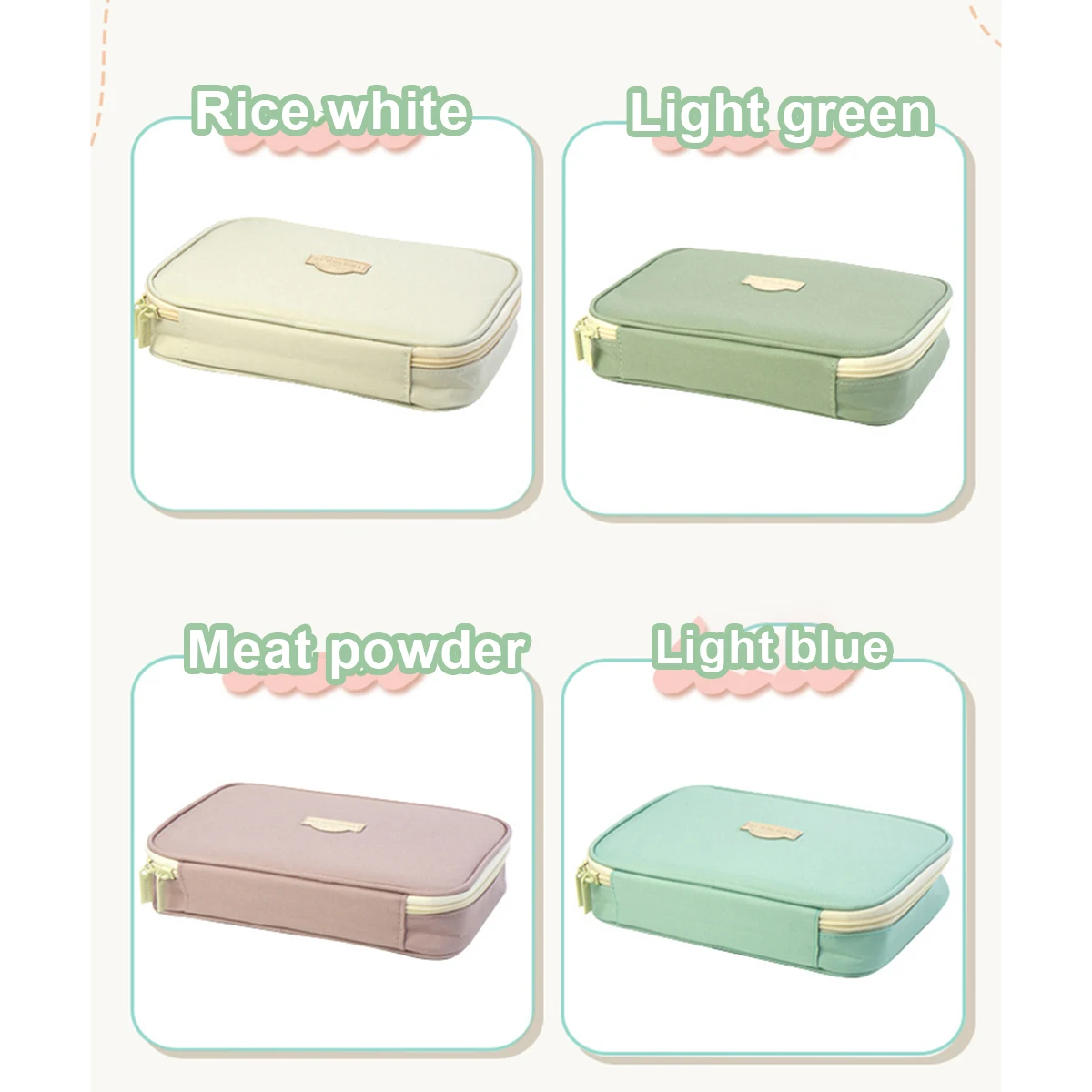 Schlichtes Federmäppchen, Federmäppchen mit großem Fassungsvermögen, kleine Aufbewahrungstasche, Schüler-Briefpapier-Organizer für die Schulanfangssaison