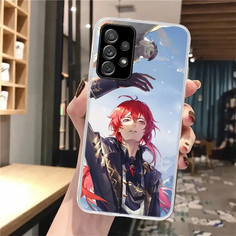 Casing Ponsel Genshin Impact Encer untuk Samsung Galaxy A56 A55 A54 A53 A16 A15 A14 A13 A36 A35 A34 A33 A26 A25 A24 A23 A05S A04S A03