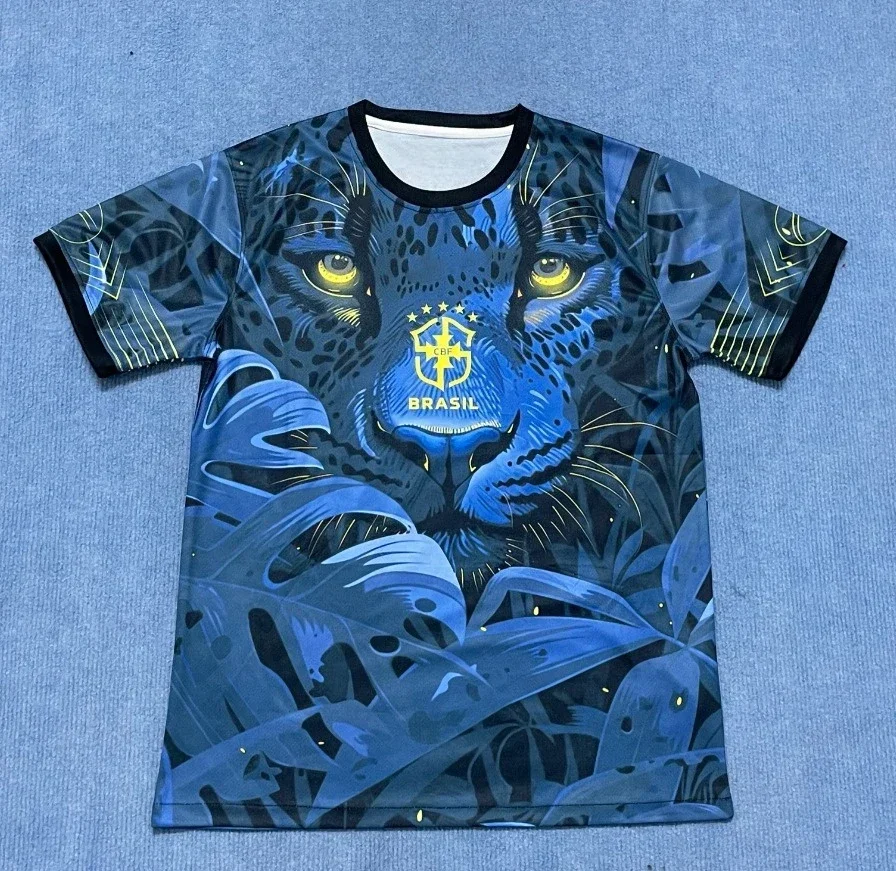 The 2025 New Best-selling Brazilian Football Jersey Men's Jersey Special Edition Jesus Edition Quick-drying Sporty Neutral Top